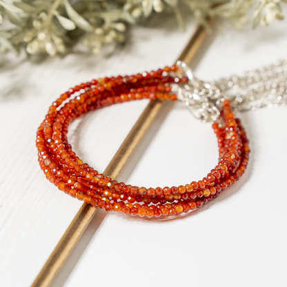 Red Carnelian Crystal anklet for Healing, Protection &amp; Grounding – Natural