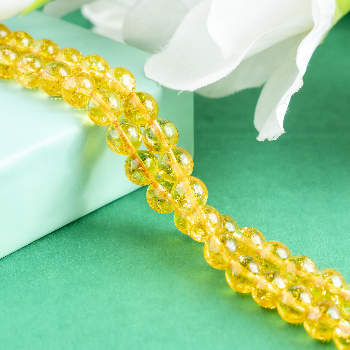 Citrine Heated Beads, Natural Round Crystal Beads 6mm to 10mm