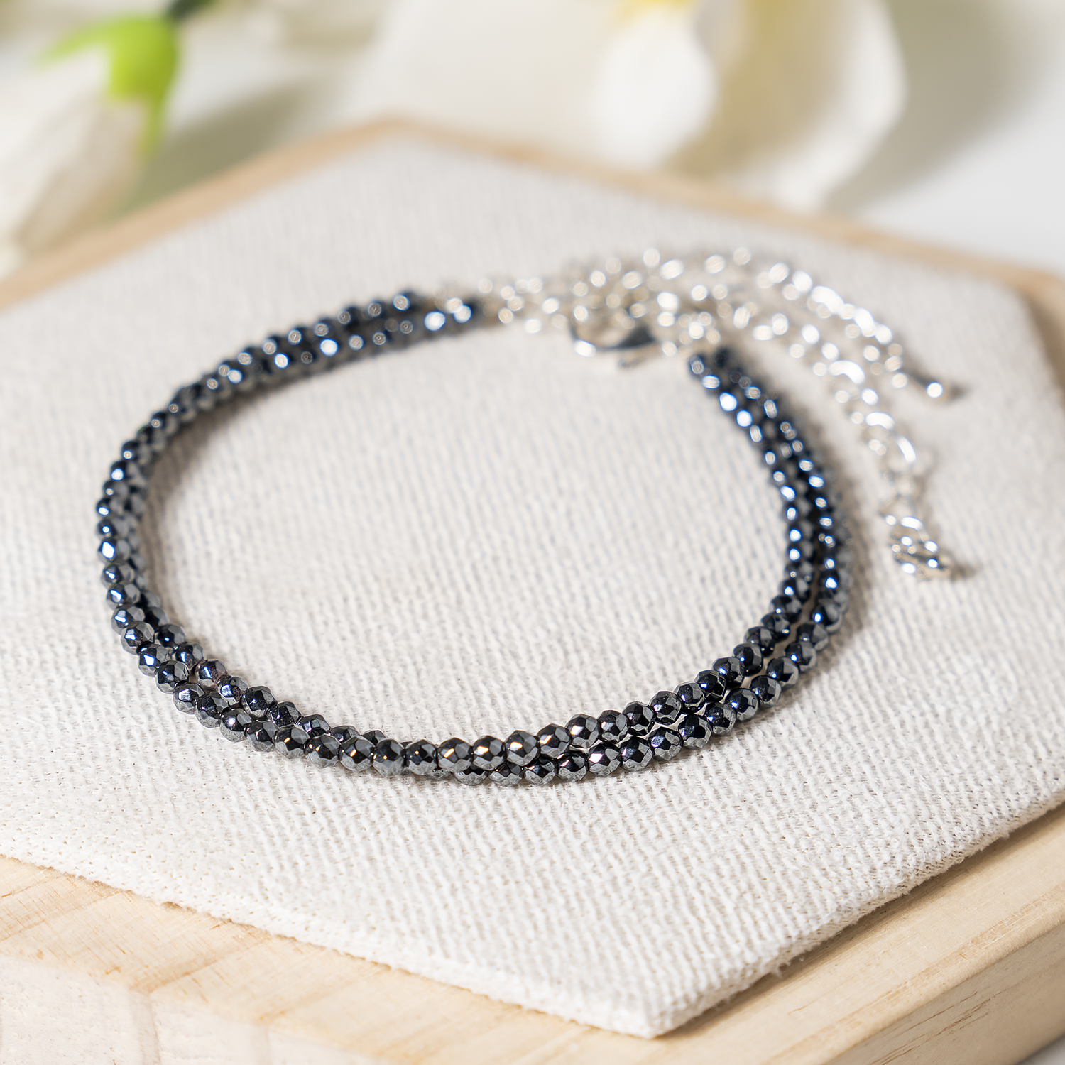 Hematite Crystal anklet for Healing, Protection &amp; Grounding – Natural  DestGlow