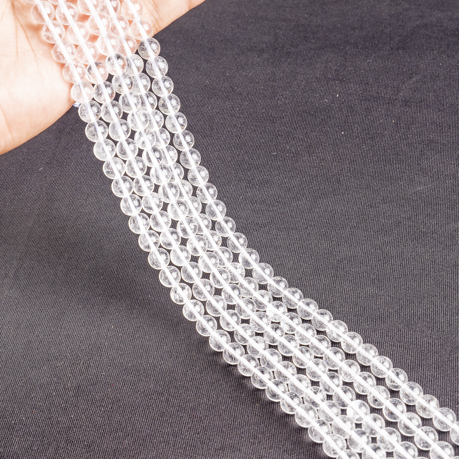 Crystal Quartz Beads, Natural Round Crystal Beads 4mm to 16mm.  DestGlow