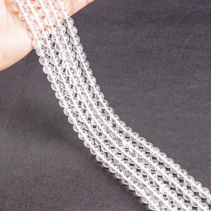 Crystal Quartz Beads, Natural Round Crystal Beads 4mm to 16mm.  DestGlow