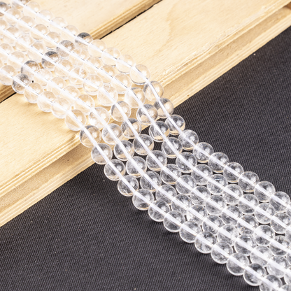 Crystal Quartz Beads, Natural Round Crystal Beads 4mm to 16mm.  DestGlow