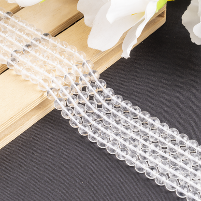 Crystal Quartz Beads, Natural Round Crystal Beads 4mm to 16mm.  DestGlow