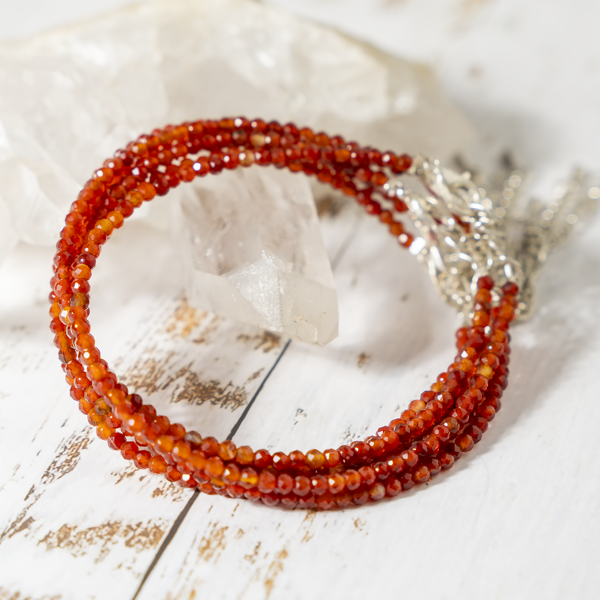 Red Carnelian Crystal anklet for Healing, Protection &amp; Grounding – Natural