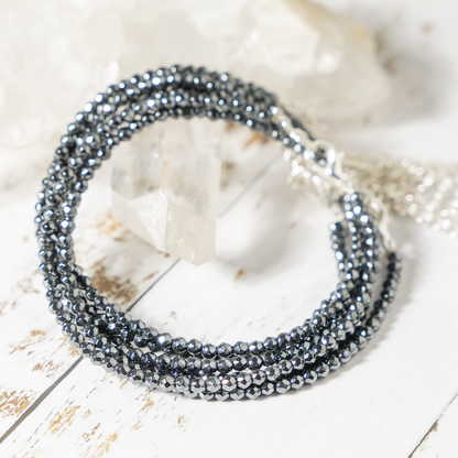Hematite Crystal anklet for Healing, Protection &amp; Grounding – Natural  DestGlow