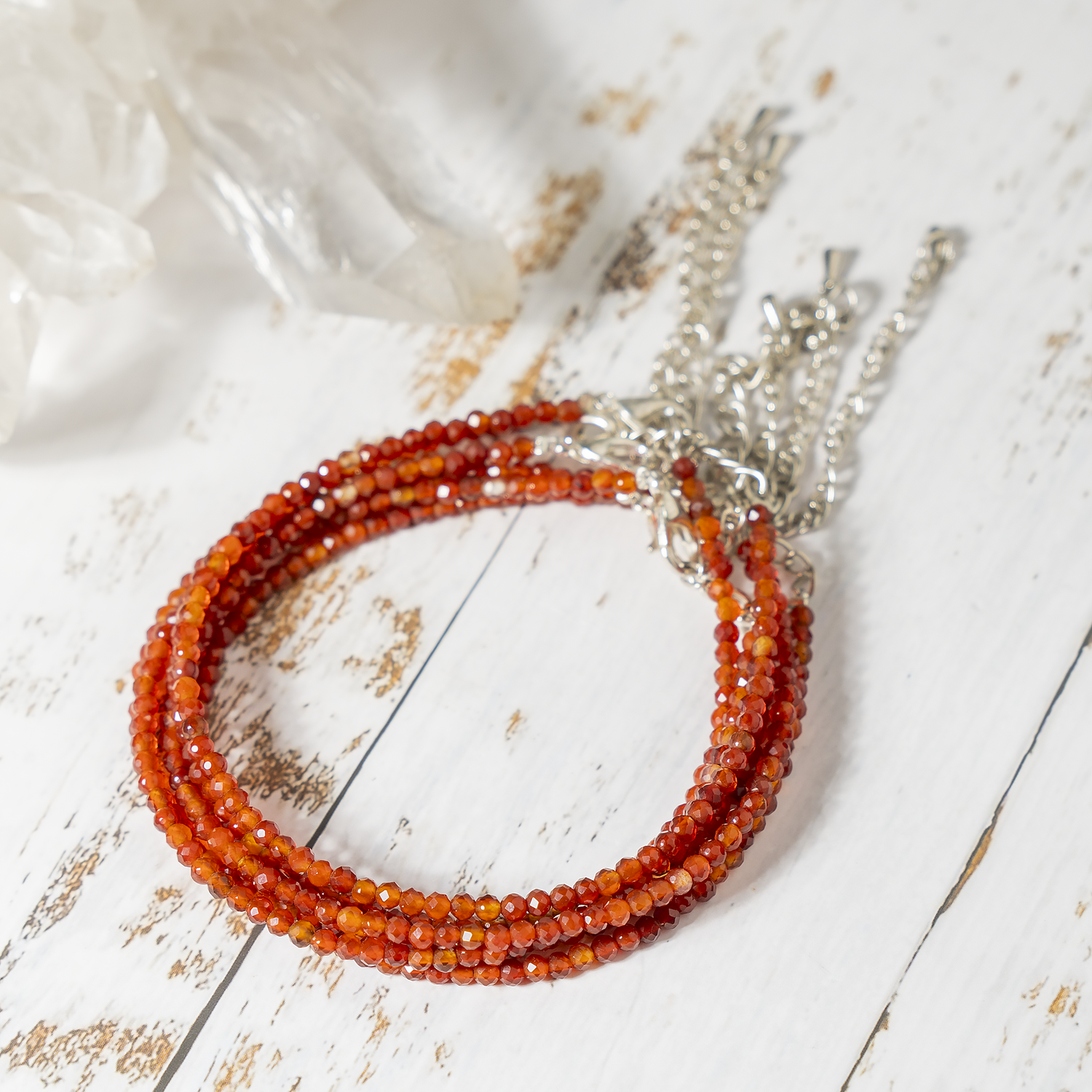 Red Carnelian Crystal anklet for Healing, Protection &amp; Grounding – Natural