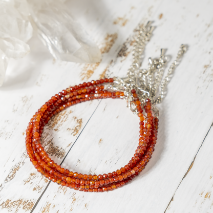 Red Carnelian Crystal anklet for Healing, Protection &amp; Grounding – Natural