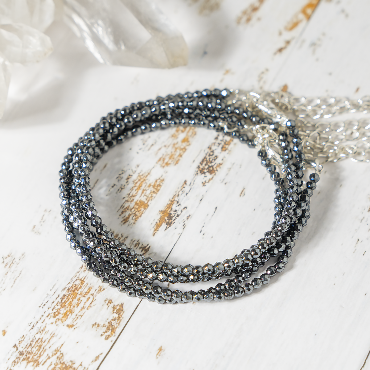 Hematite Crystal anklet for Healing, Protection &amp; Grounding – Natural  DestGlow
