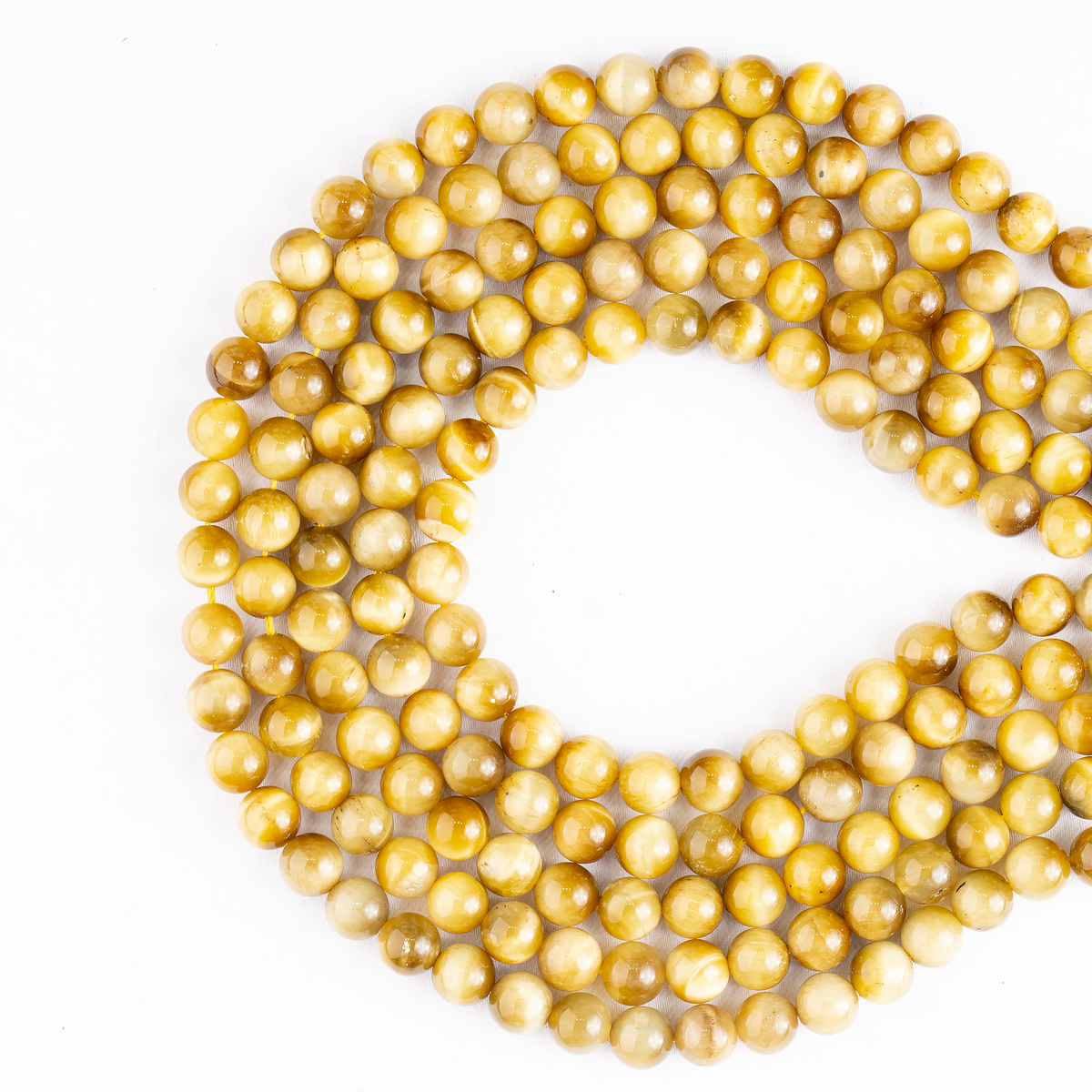 Tiger Cats Eye Yellow Heated Beads, Natural Round Crystal Beads 4mm to 14mm  DestGlow