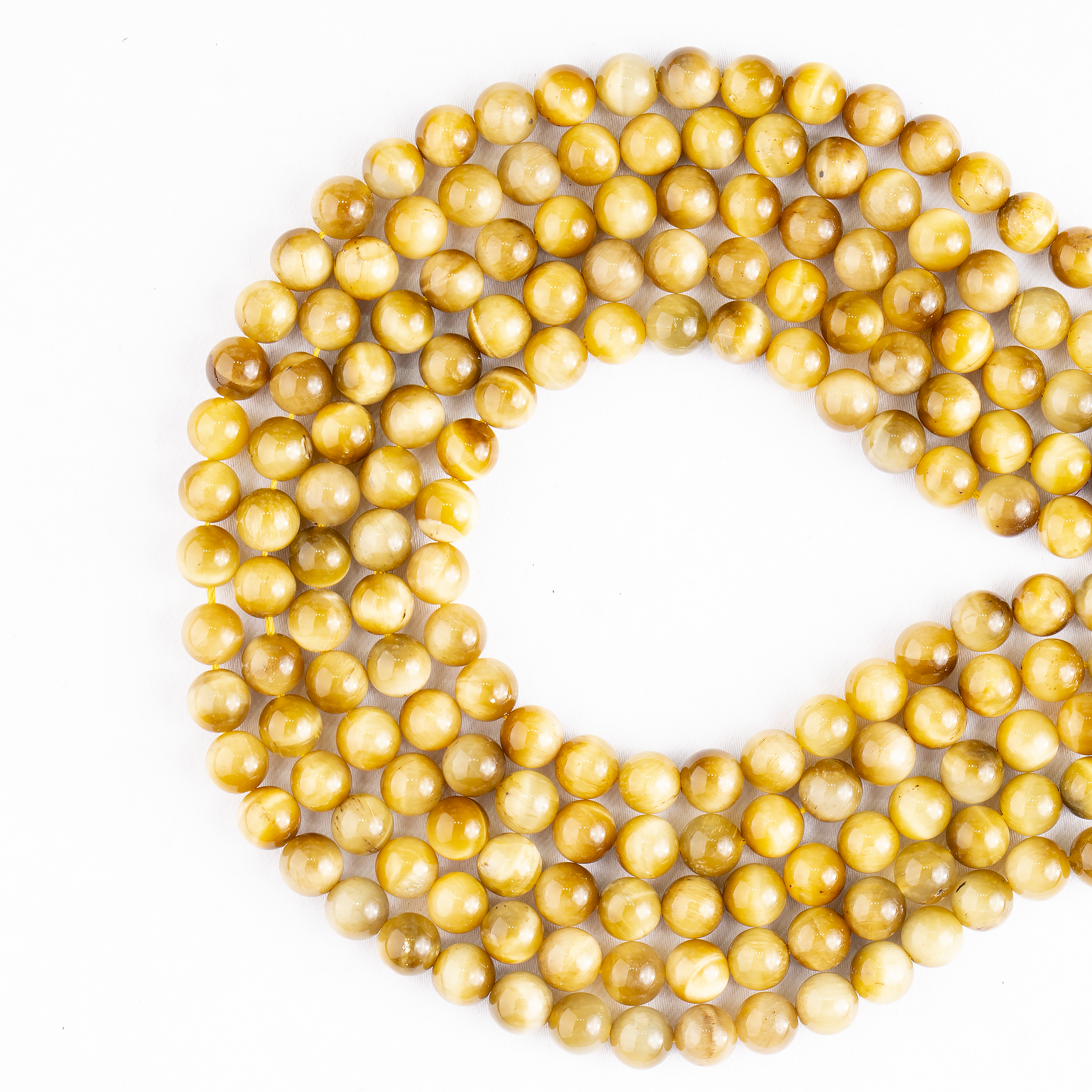 Tiger Cats Eye Yellow Heated Beads, Natural Round Crystal Beads 4mm to 14mm  DestGlow