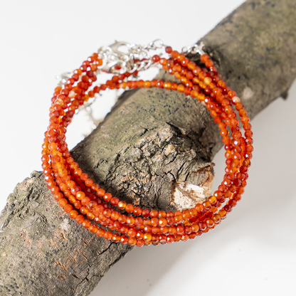 Red Carnelian Crystal anklet for Healing, Protection &amp; Grounding – Natural