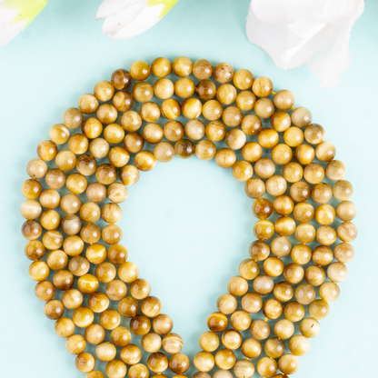 Tiger Cats Eye Yellow Heated Beads, Natural Round Crystal Beads 4mm to 14mm  DestGlow