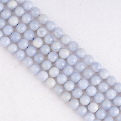 Blue Lace agate Beads, Natural Round Crystal Beads 4mm to 10mm