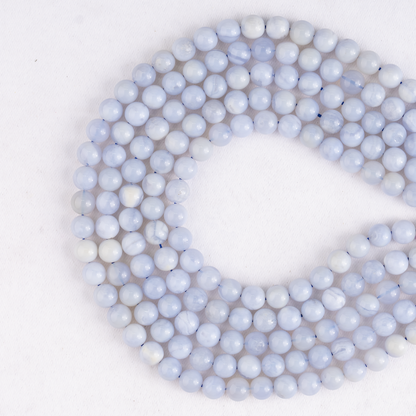 Blue Lace agate Beads, Natural Round Crystal Beads 4mm to 10mm