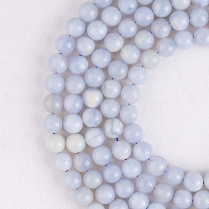 Blue Lace agate Beads, Natural Round Crystal Beads 4mm to 10mm