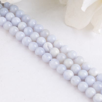 Blue Lace agate Beads, Natural Round Crystal Beads 4mm to 10mm