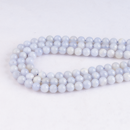 Blue Lace agate Beads, Natural Round Crystal Beads 4mm to 10mm  DestGlow
