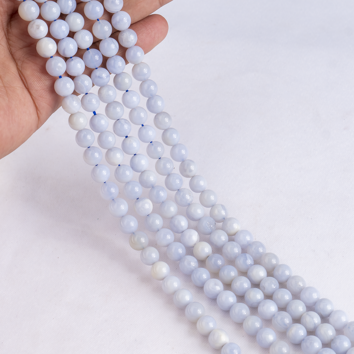 Blue Lace agate Beads, Natural Round Crystal Beads 4mm to 10mm  DestGlow