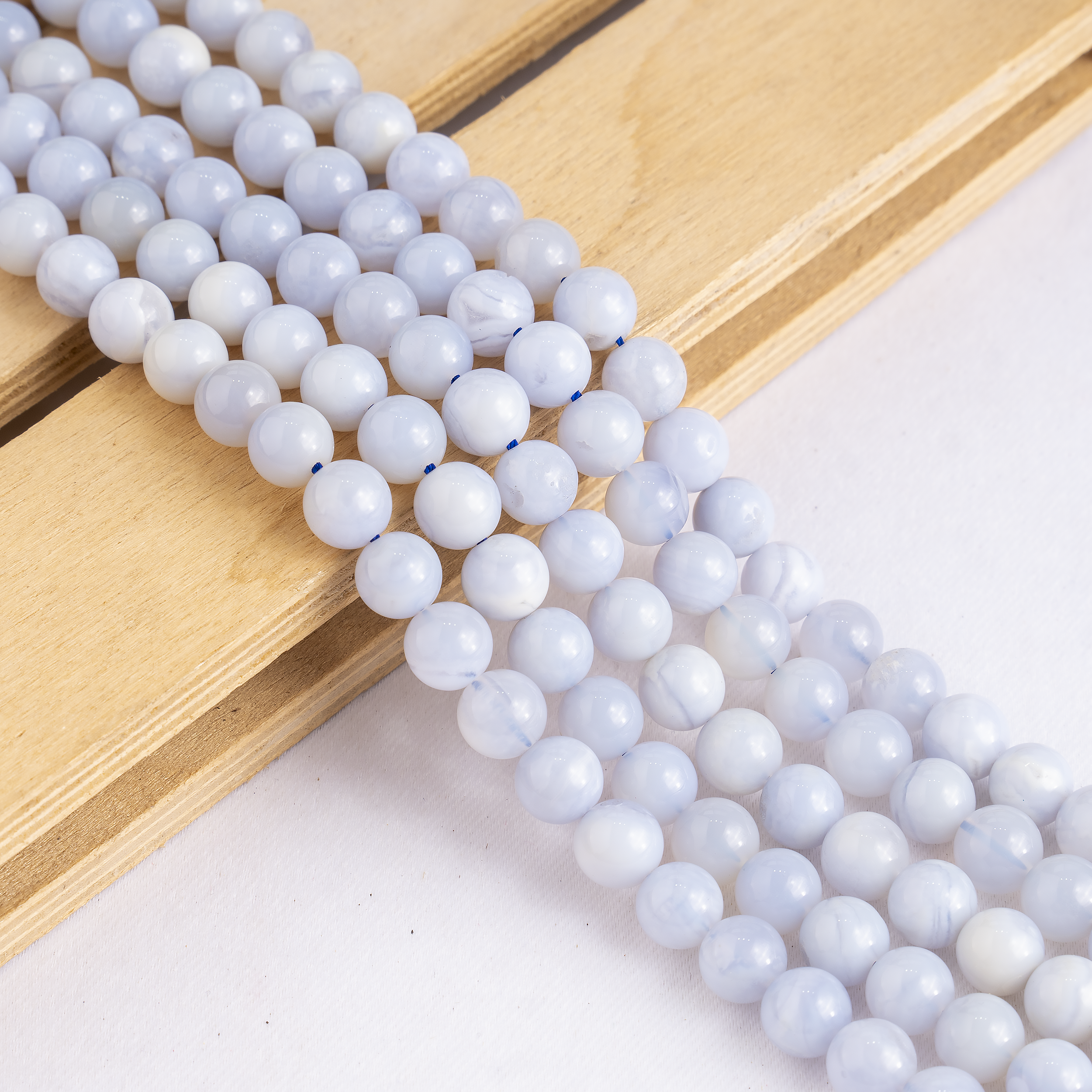 Blue Lace agate Beads, Natural Round Crystal Beads 4mm to 10mm