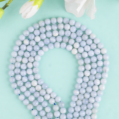 Blue Lace agate Beads, Natural Round Crystal Beads 4mm to 10mm