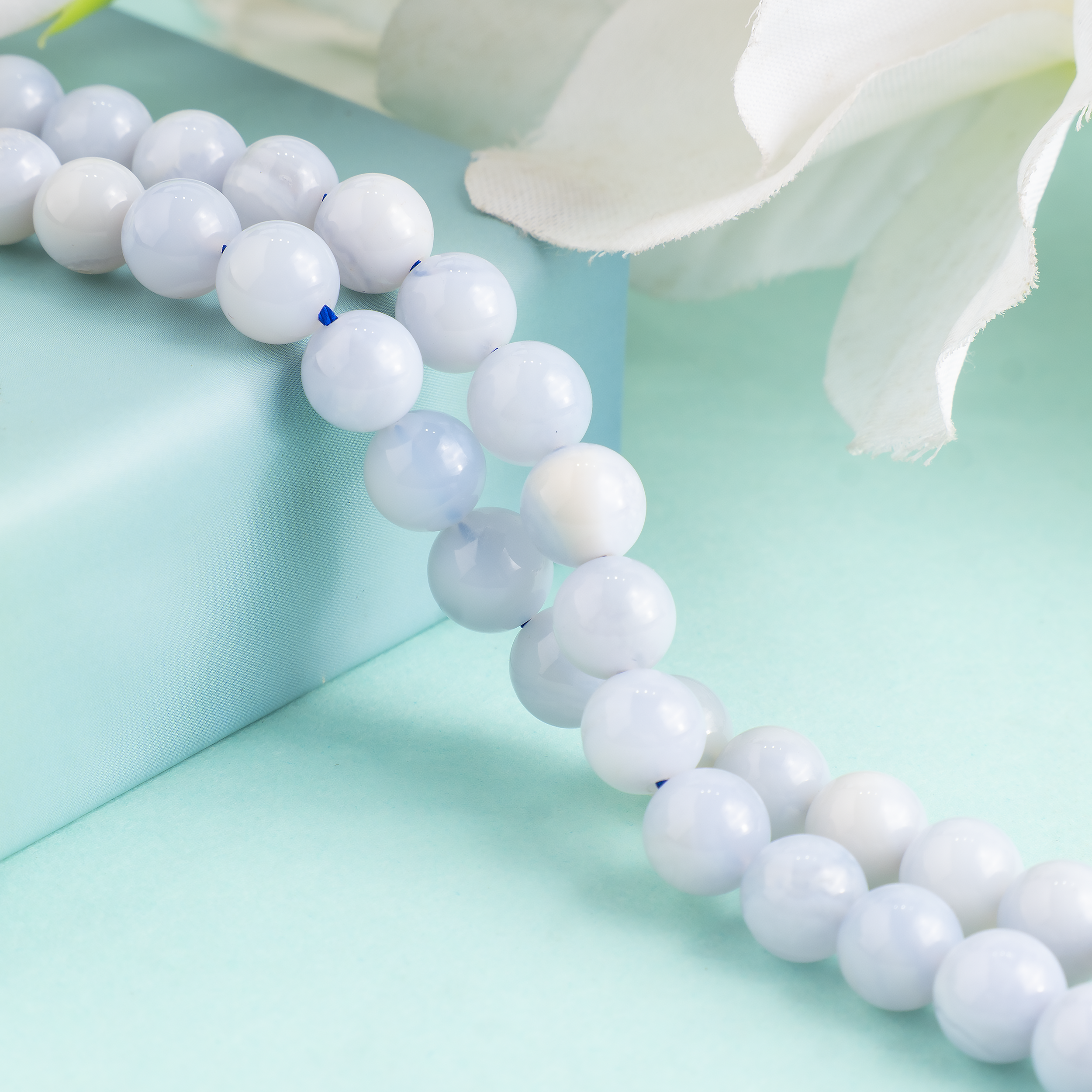 Blue Lace agate Beads, Natural Round Crystal Beads 4mm to 10mm  DestGlow
