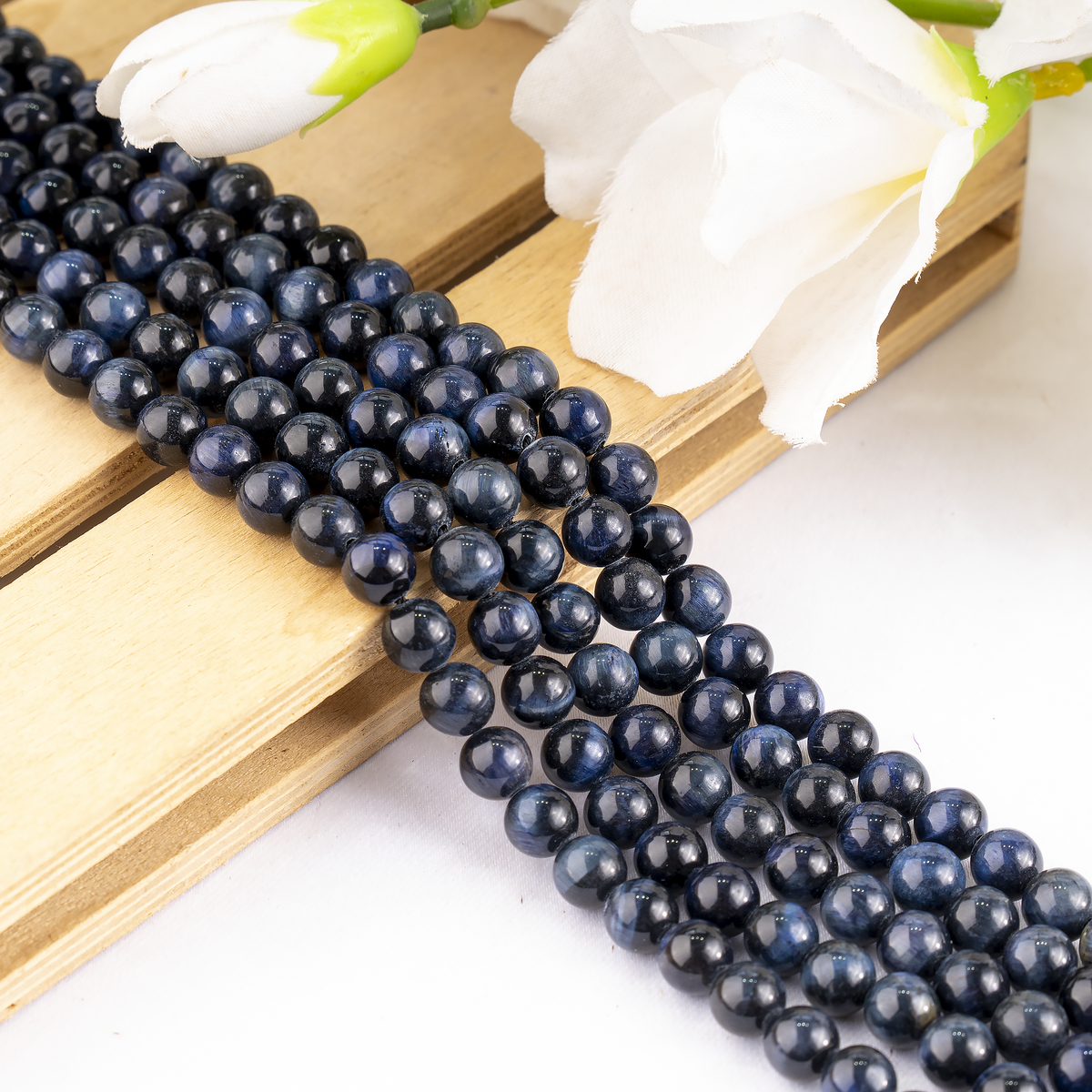 Blue Tiger Eye Beads, Natural Round Crystal Beads 6mm to 12mm  DestGlow