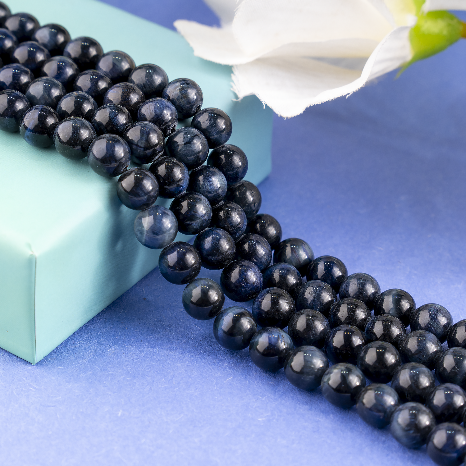Blue Tiger Eye Beads, Natural Round Crystal Beads 6mm to 12mm  DestGlow