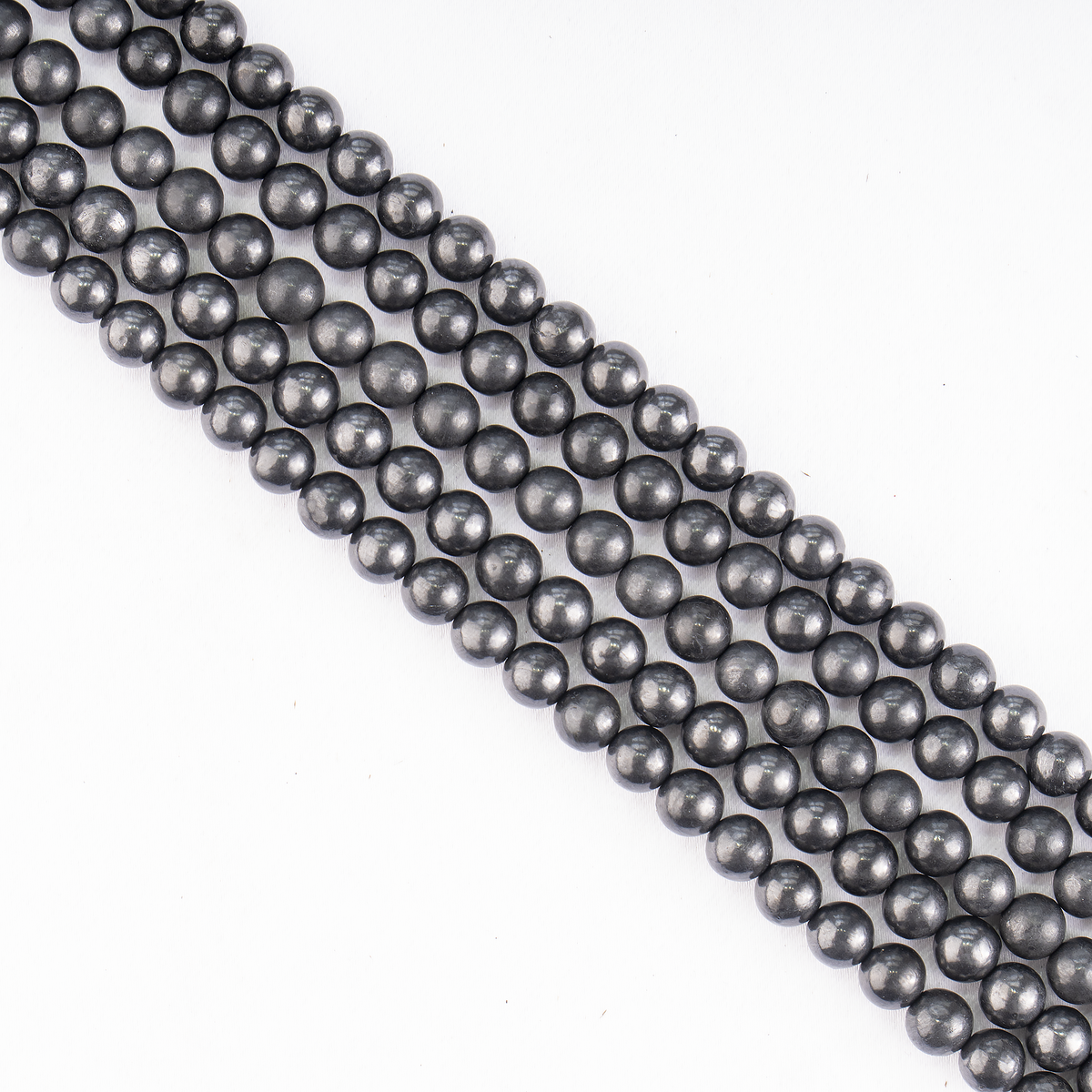 Black Shungite Beads, Natural Round Crystal Beads 6mm to 10mm