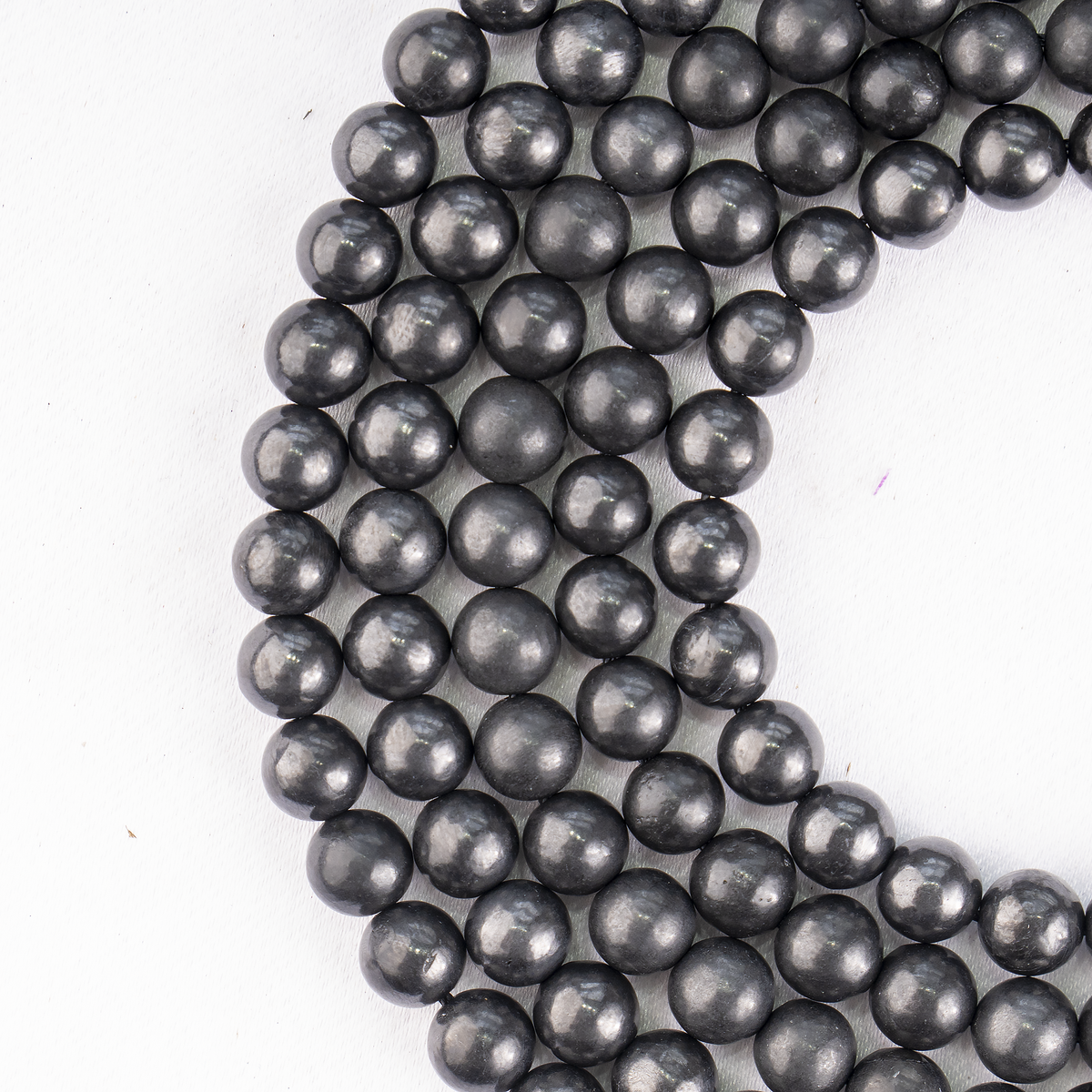Black Shungite Beads, Natural Round Crystal Beads 6mm to 10mm