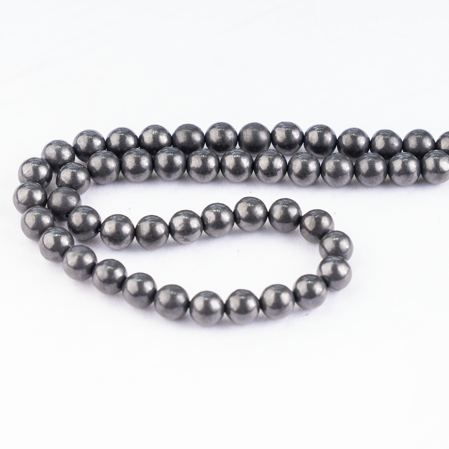 Black Shungite Beads, Natural Round Crystal Beads 6mm to 10mm