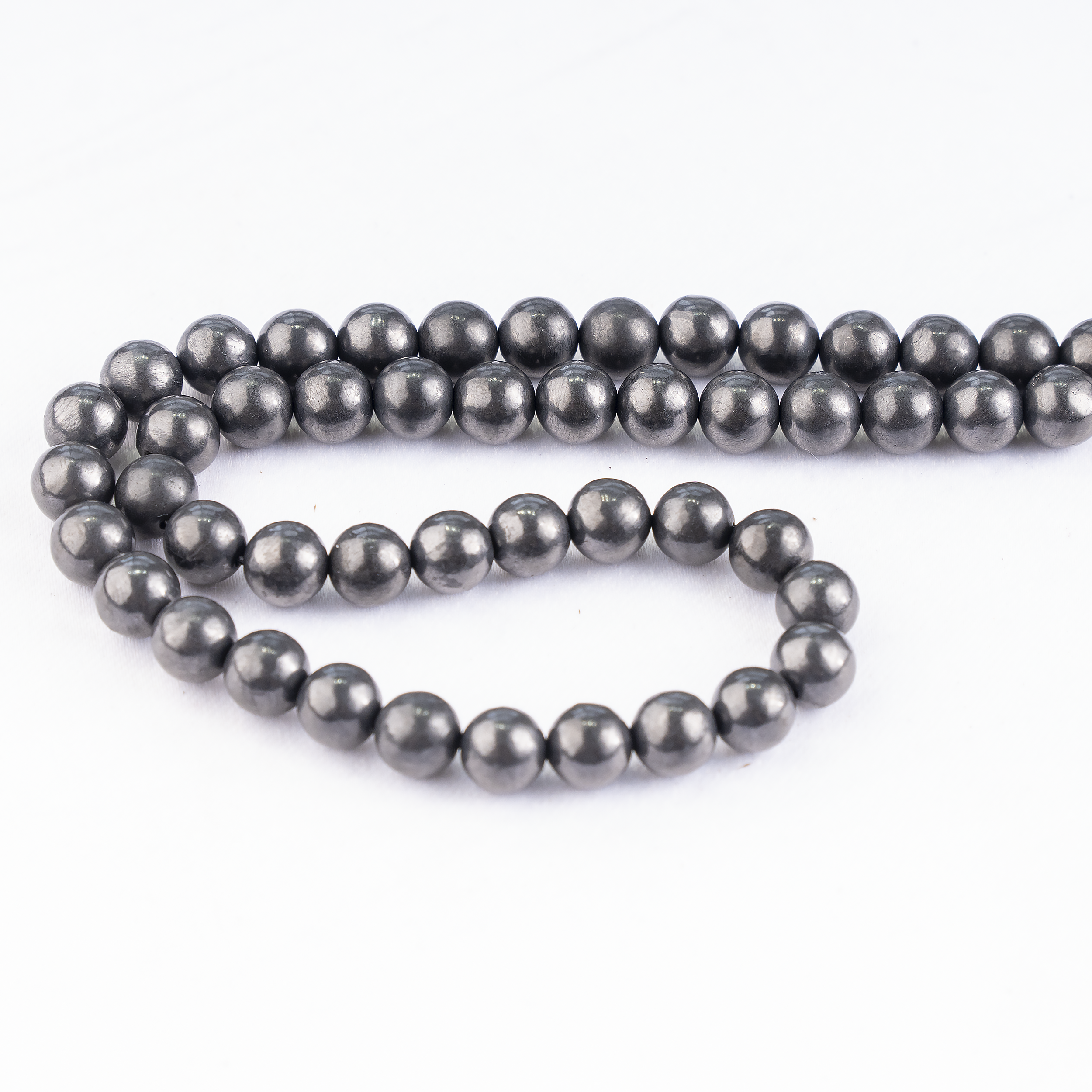 Black Shungite Beads, Natural Round Crystal Beads 6mm to 10mm