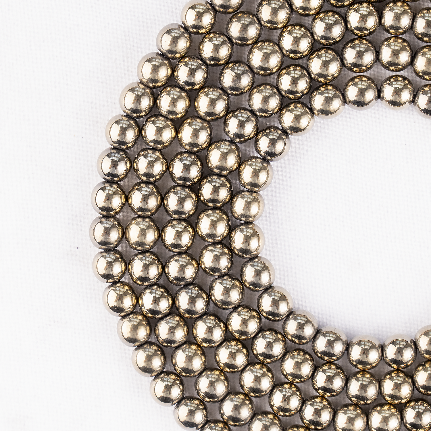Golden Hematite Beads, Natural Round Crystal Beads 6mm to 10mm