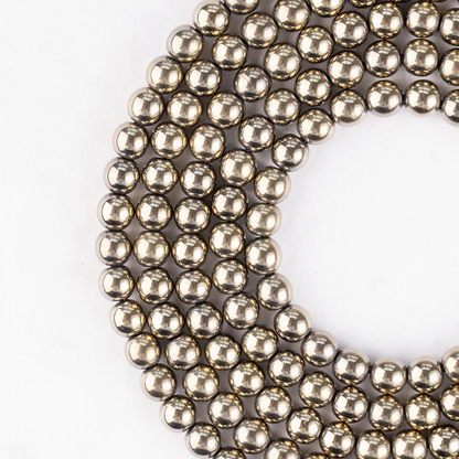 Golden Hematite Beads, Natural Round Crystal Beads 6mm to 10mm