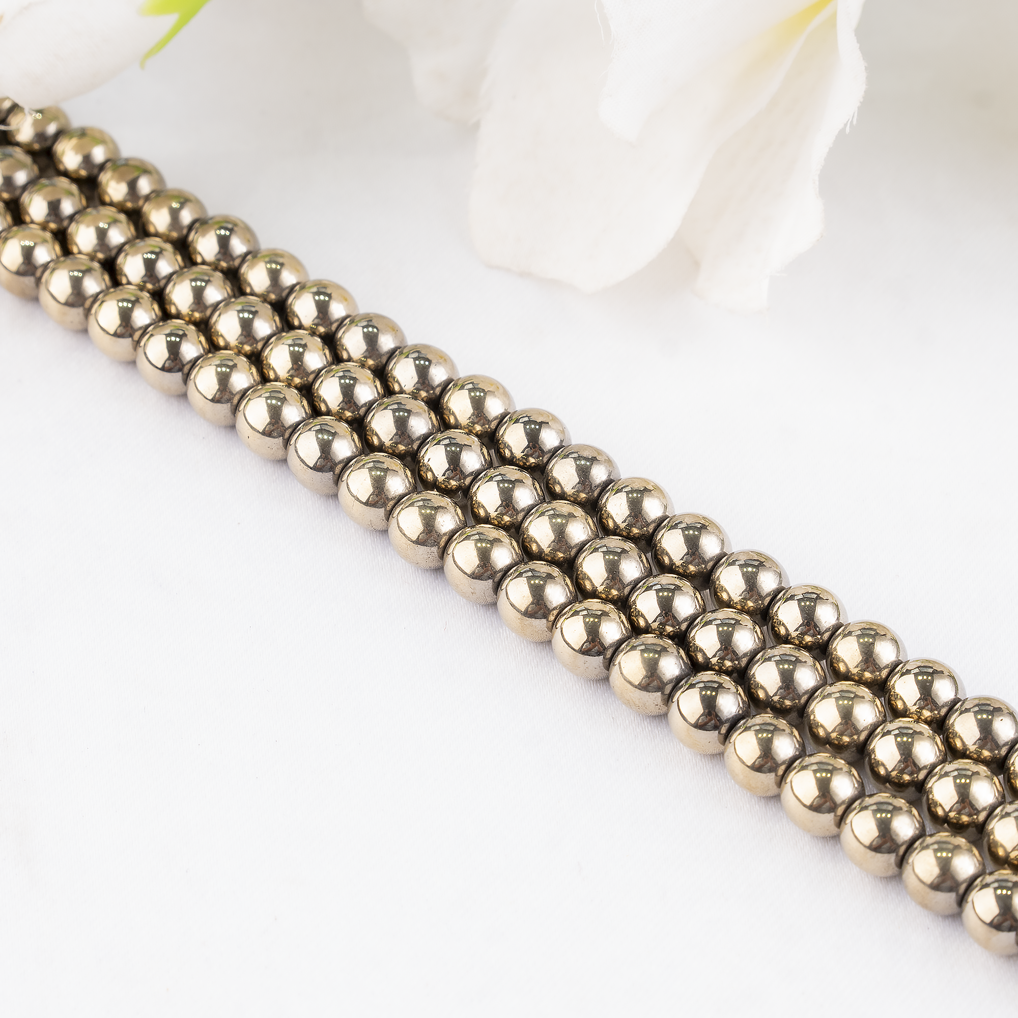Golden Hematite Beads, Natural Round Crystal Beads 6mm to 10mm