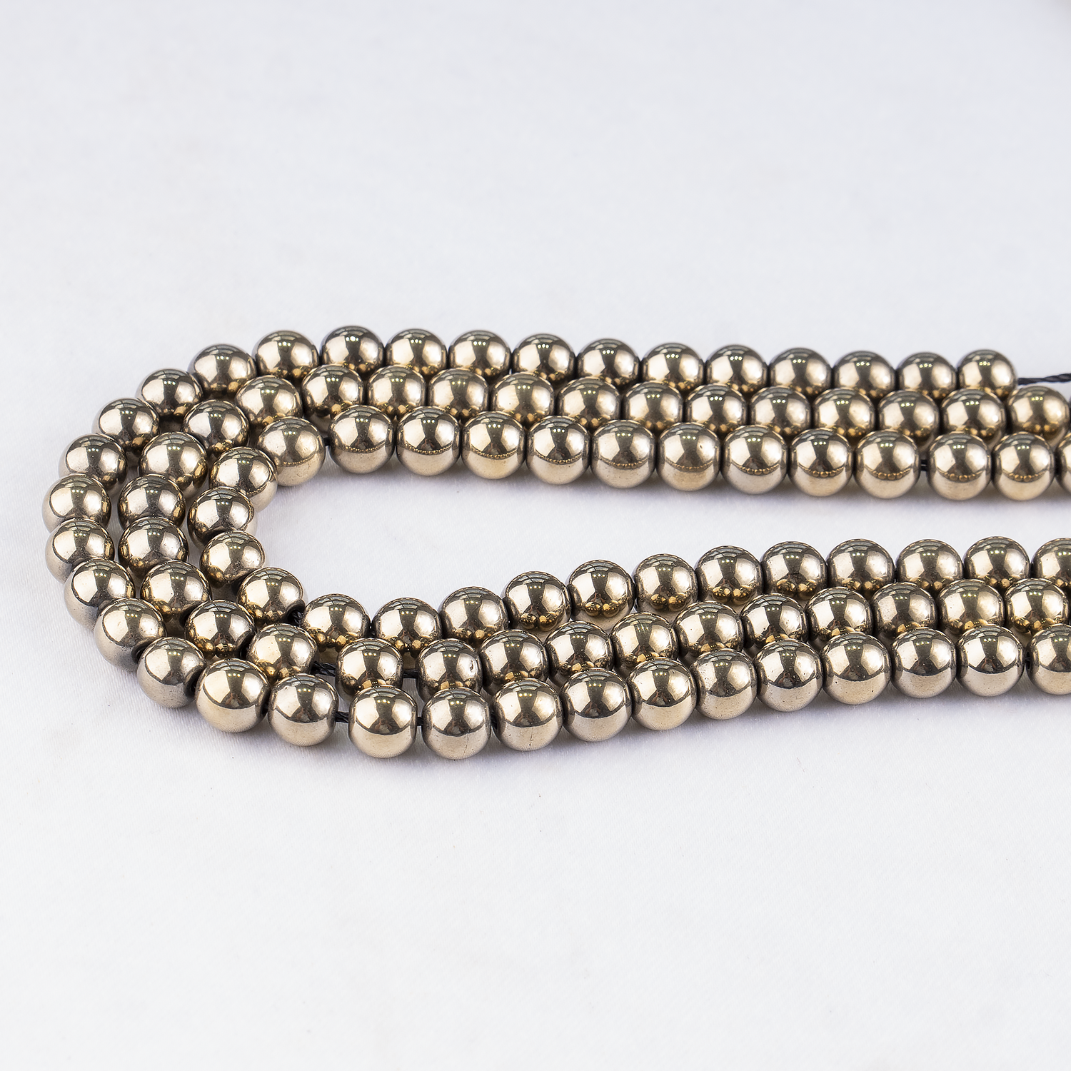 Golden Hematite Beads, Natural Round Crystal Beads 6mm to 10mm