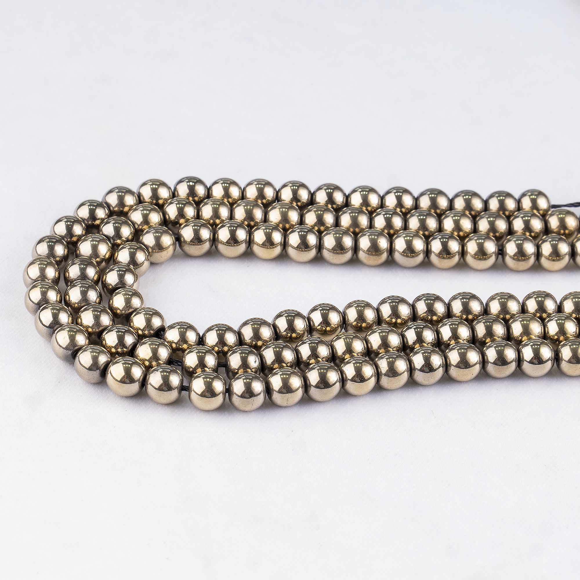 Golden Hematite Beads, Natural Round Crystal Beads 6mm to 10mm