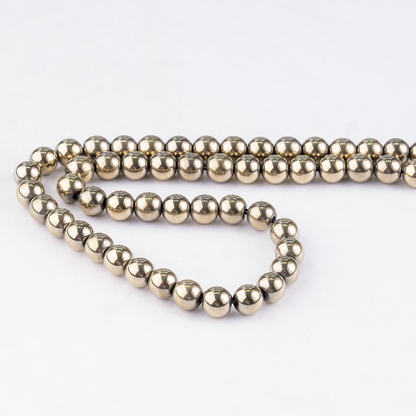 Golden Hematite Beads, Natural Round Crystal Beads 6mm to 10mm