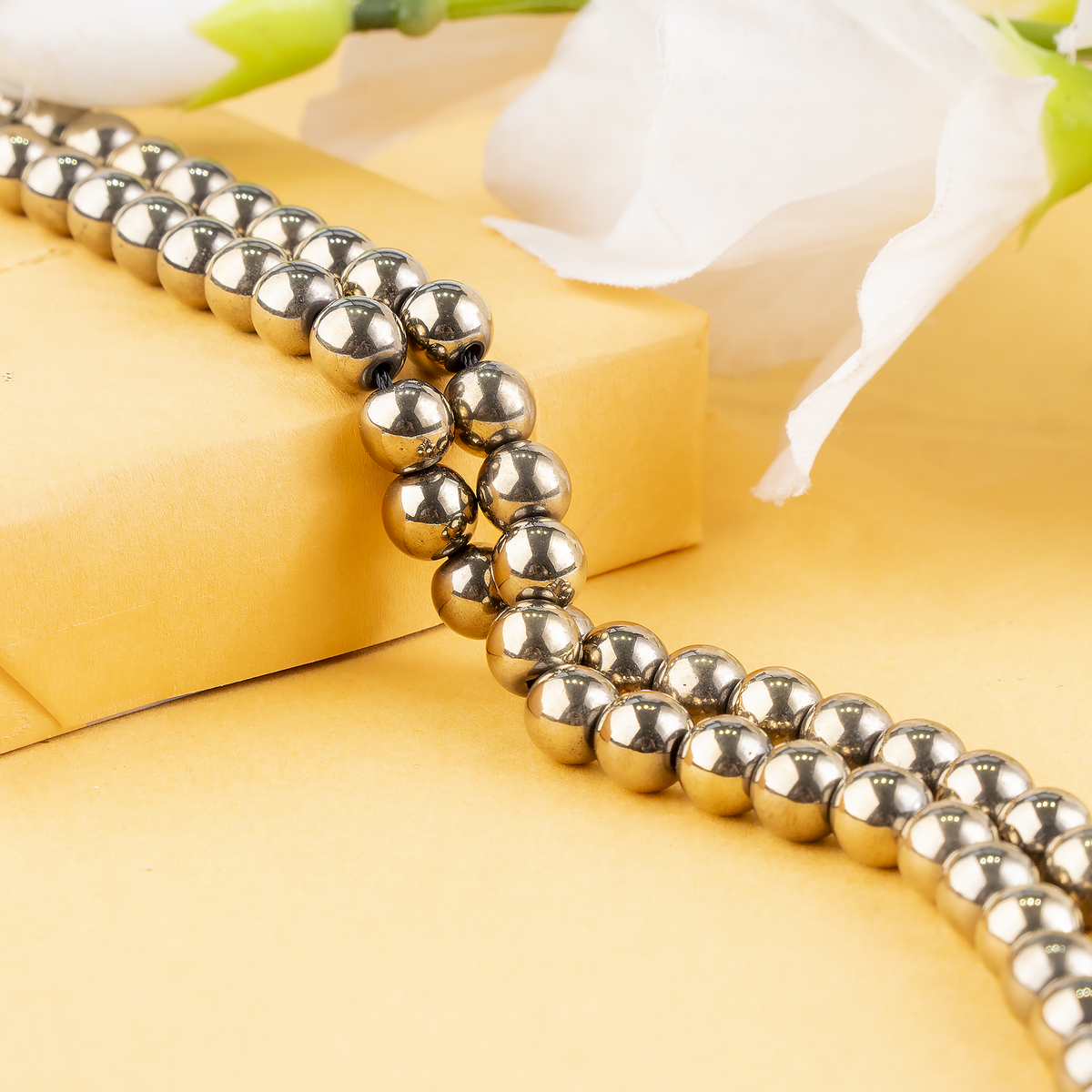 Golden Hematite Beads, Natural Round Crystal Beads 6mm to 10mm