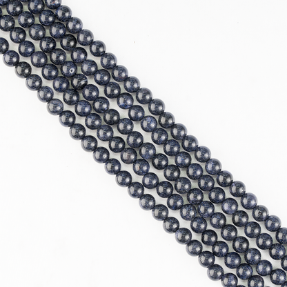 Blue Sandstone Beads, Natural Round Crystal Beads 4mm to 12mm  DestGlow