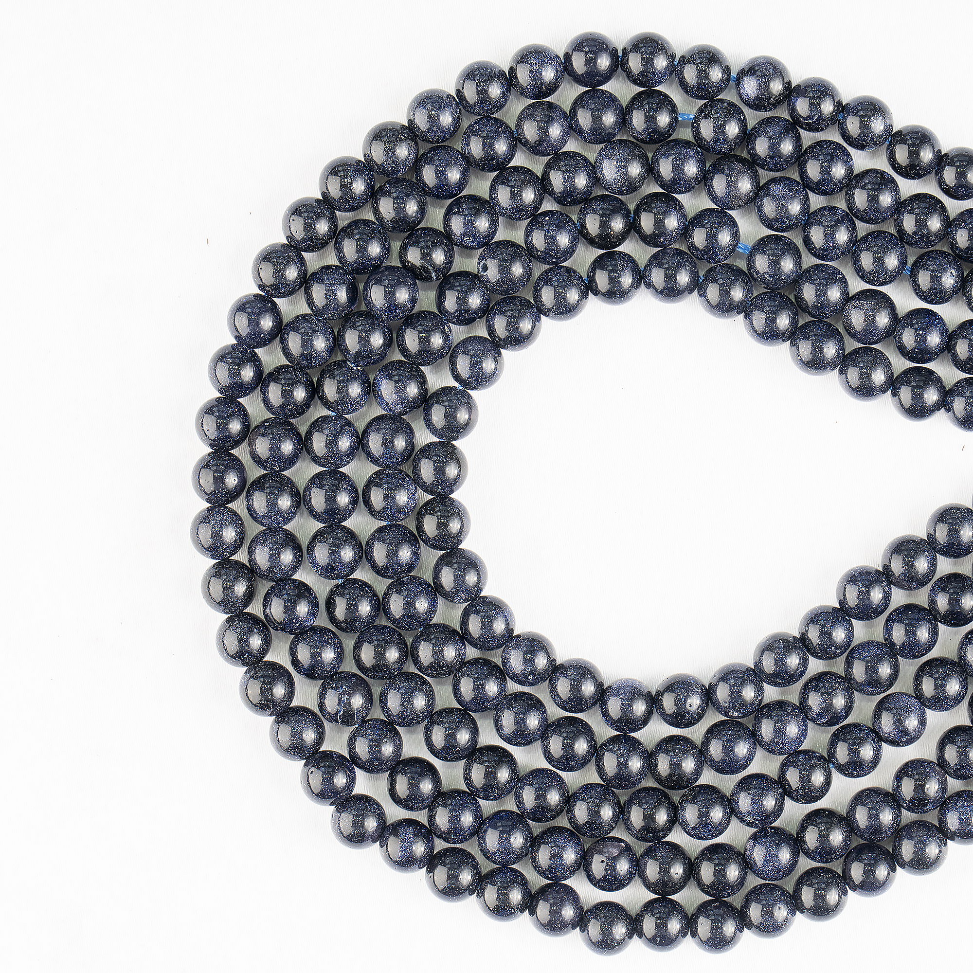 Blue Sandstone Beads, Natural Round Crystal Beads 4mm to 12mm  DestGlow