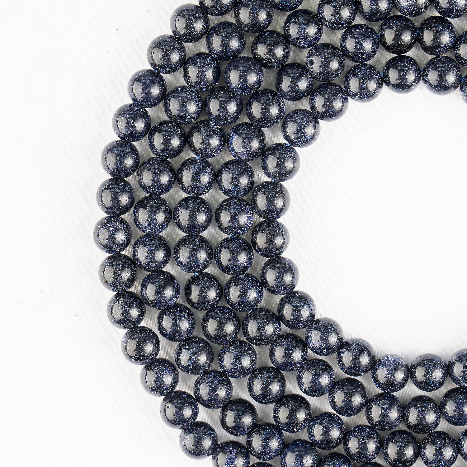 Blue Sandstone Beads, Natural Round Crystal Beads 4mm to 12mm  DestGlow