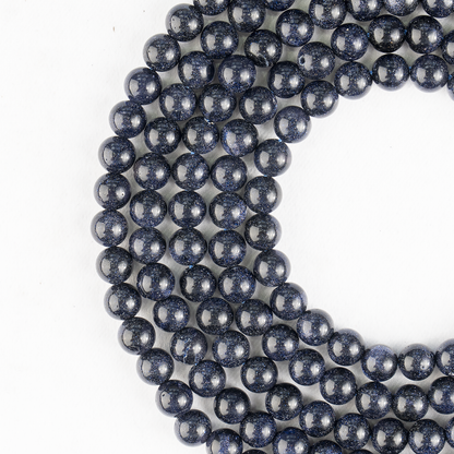 Blue Sandstone Beads, Natural Round Crystal Beads 4mm to 12mm  DestGlow