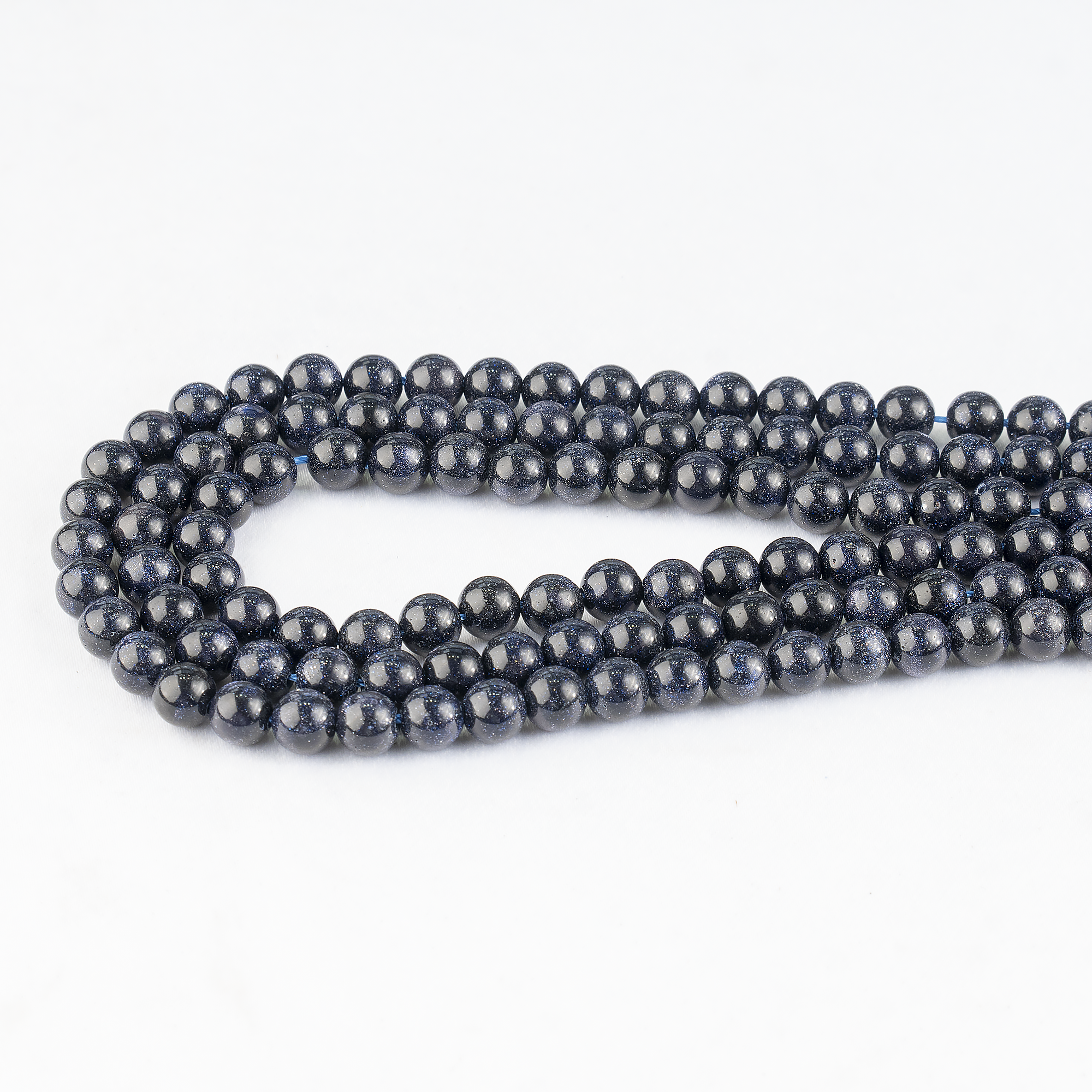 Blue Sandstone Beads, Natural Round Crystal Beads 4mm to 12mm  DestGlow