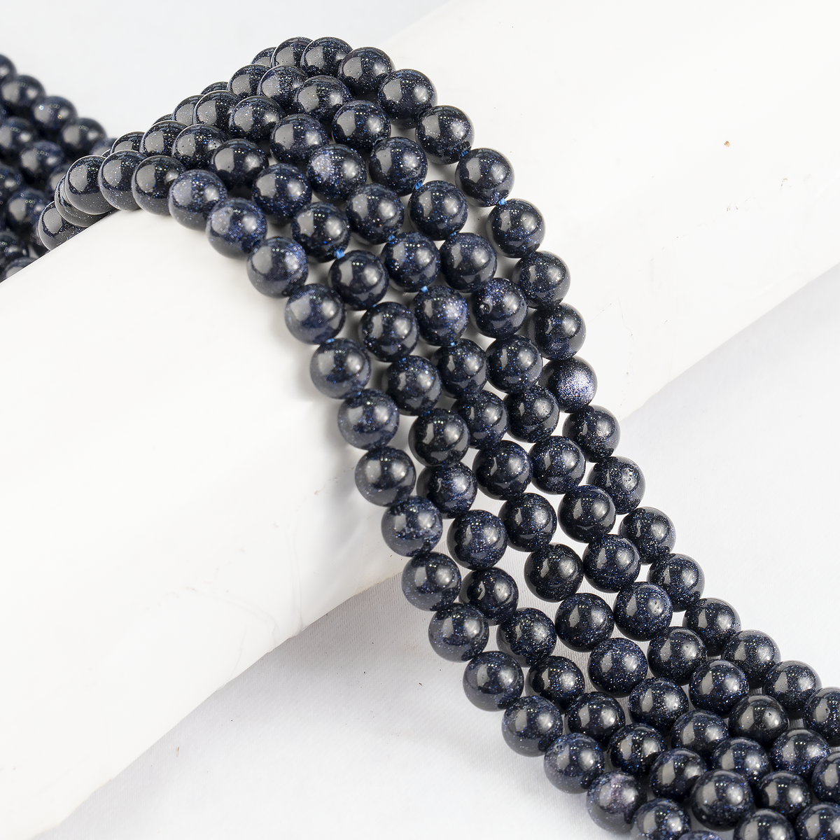 Blue Sandstone Beads, Natural Round Crystal Beads 4mm to 12mm  DestGlow
