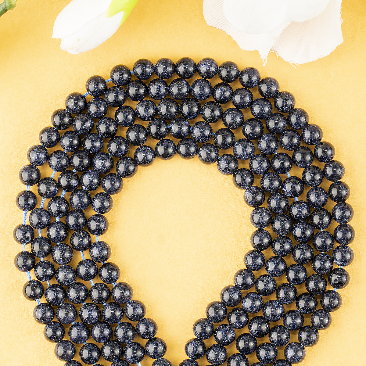 Blue Sandstone Beads, Natural Round Crystal Beads 4mm to 12mm  DestGlow