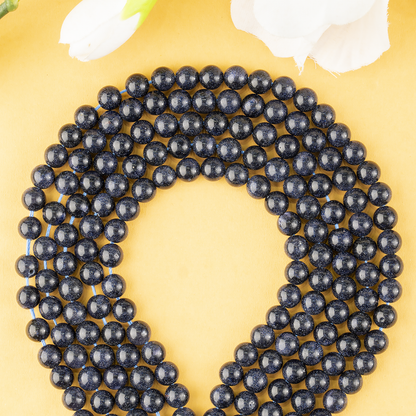 Blue Sandstone Beads, Natural Round Crystal Beads 4mm to 12mm  DestGlow