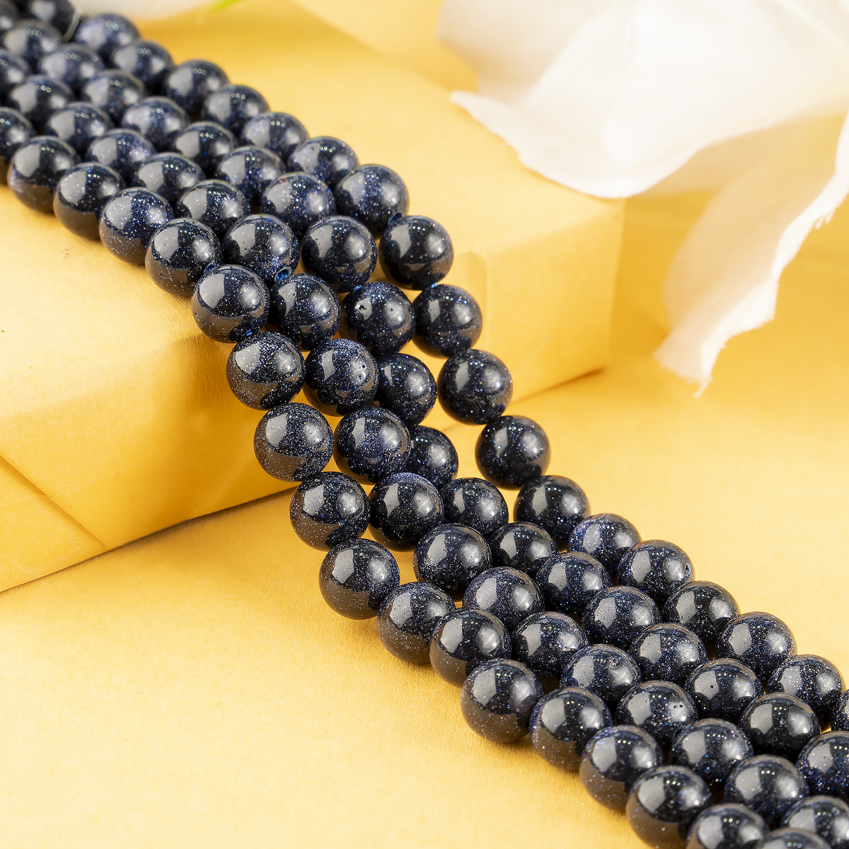 Blue Sandstone Beads, Natural Round Crystal Beads 4mm to 12mm  DestGlow