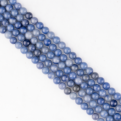 Blue Aventurine Beads, Natural Round Crystal Beads 4mm to 12mm  DestGlow