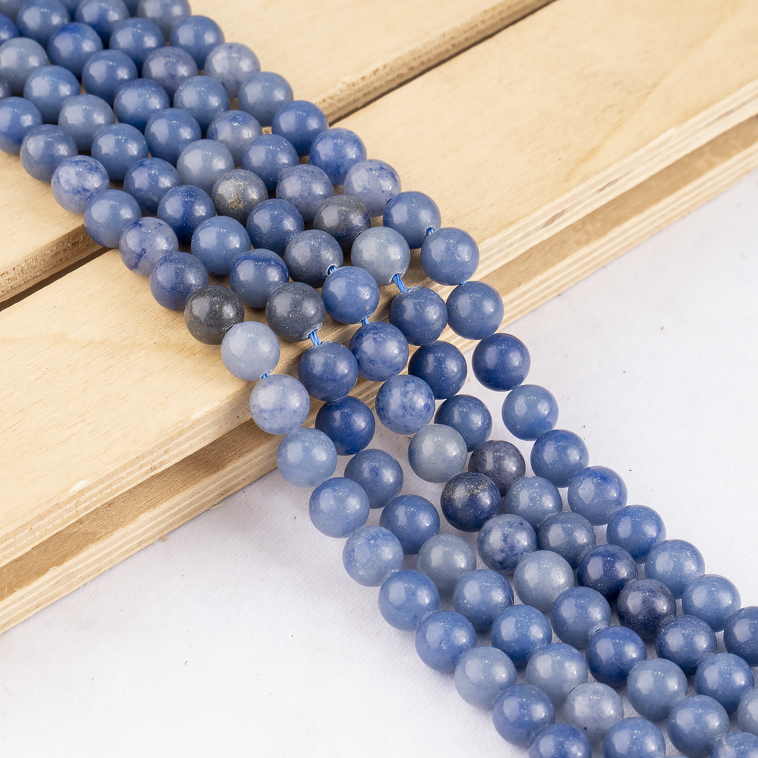 Blue Aventurine Beads, Natural Round Crystal Beads 4mm to 12mm  DestGlow