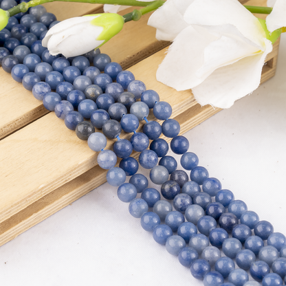 Blue Aventurine Beads, Natural Round Crystal Beads 4mm to 12mm  DestGlow
